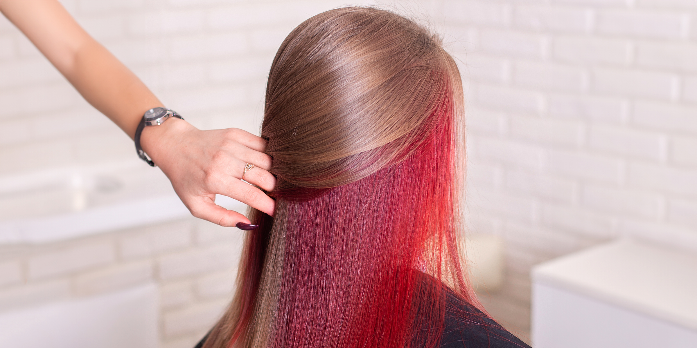 Brown hair with red underlights | Source: Shutterstock
